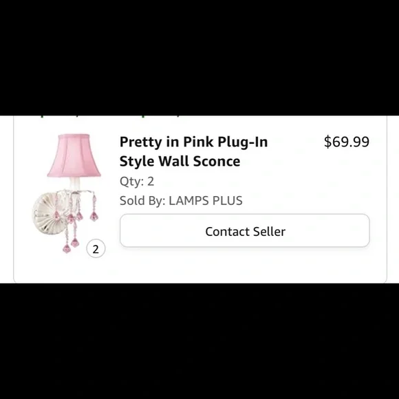 "Pretty in Pink" mini
chandelier wall sconce. - Picture 6 of 6